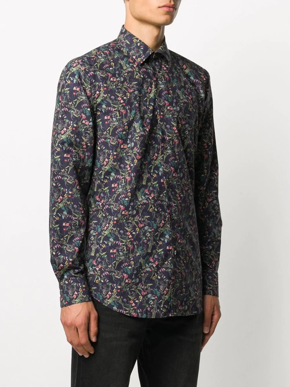 floral long-sleeve shirt - 3