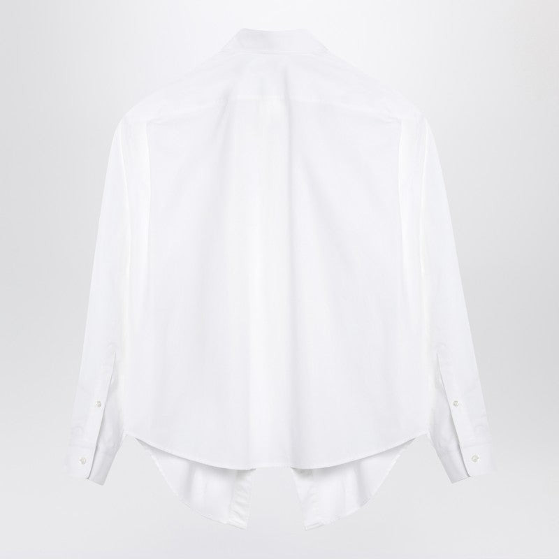 Balenciaga Asymmetrical White Cotton Shirt Women - 2