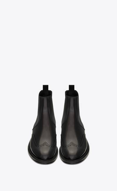 SAINT LAURENT army chelsea boots in smooth leather outlook