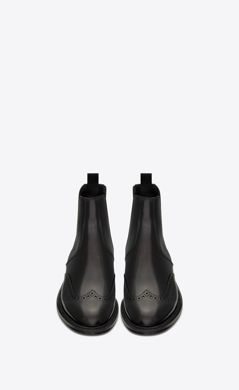 SAINT LAURENT army chelsea boots in smooth leather outlook