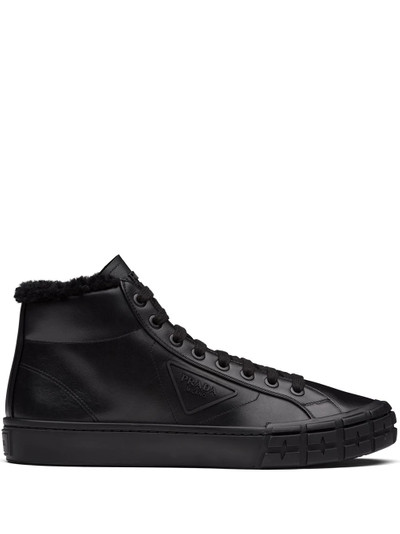 Prada Wheel Cassetta high-top sneakers outlook