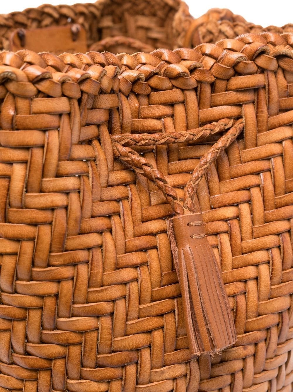 Pompom Double Jump woven bucket bag - 8
