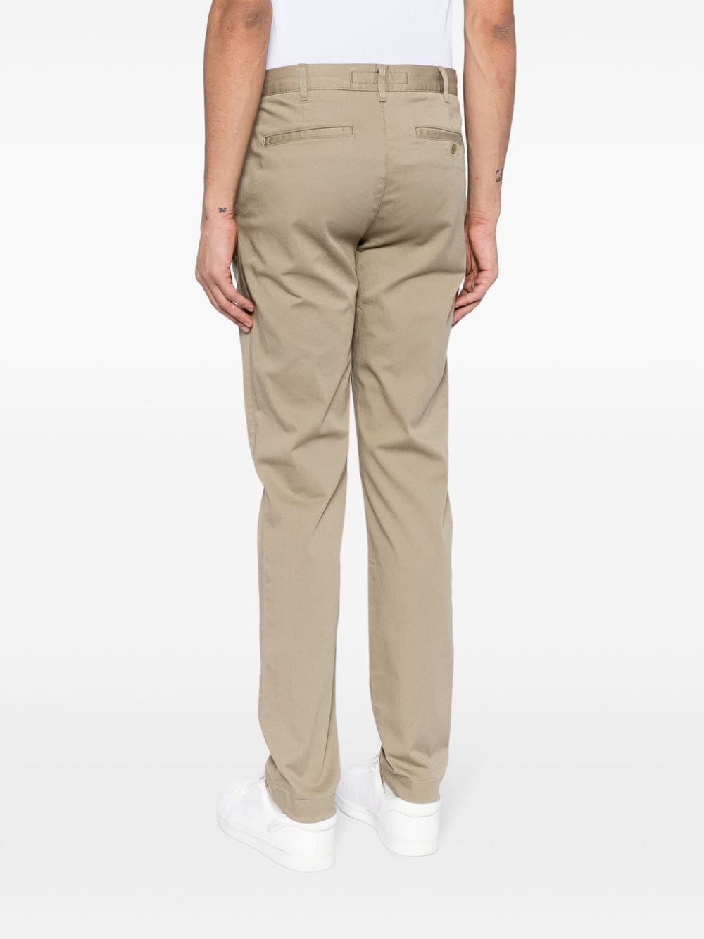 logo-patch slim-fit trousers - 4