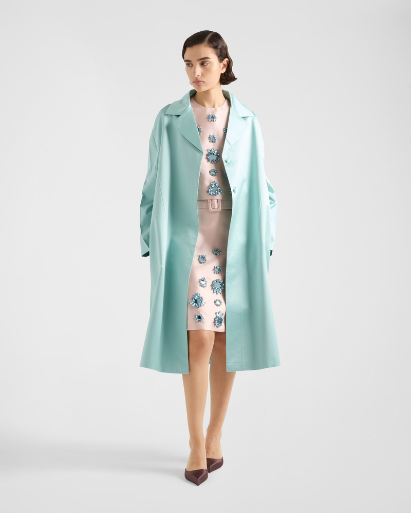 Prada Embroidered silk and wool top outlook