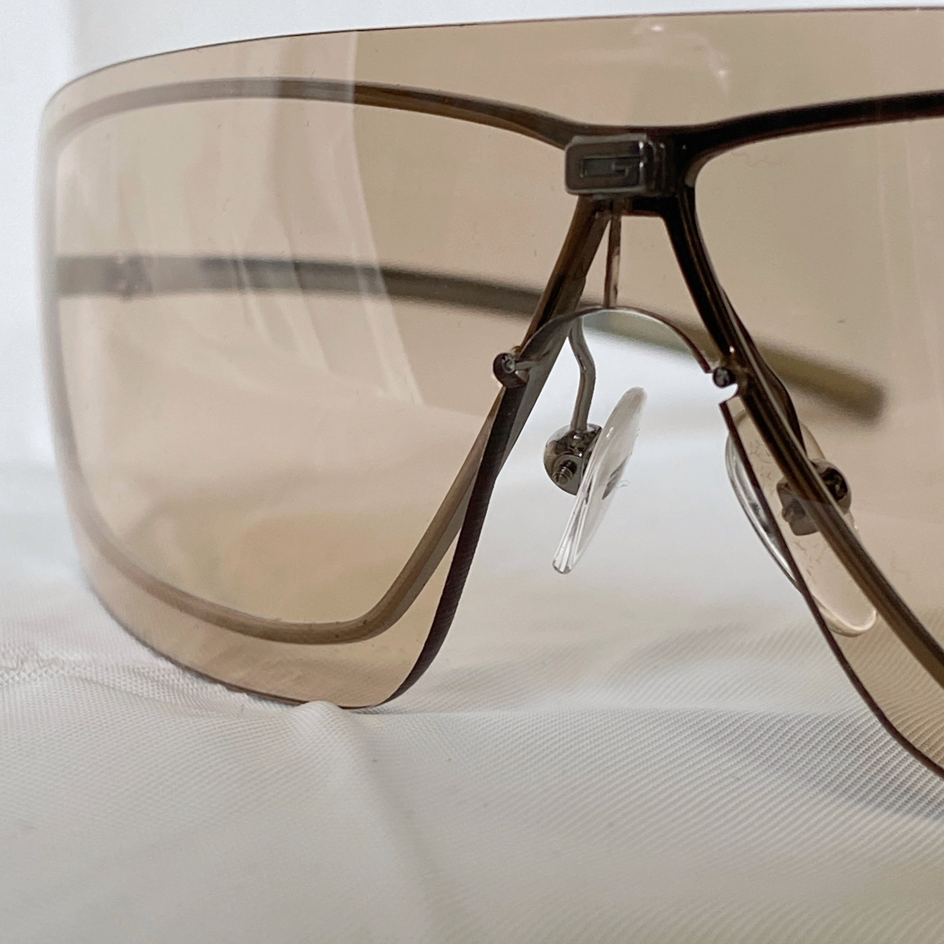 Gucci Tom Ford Matrix Rimless Brown Shield Sunglasses - 4
