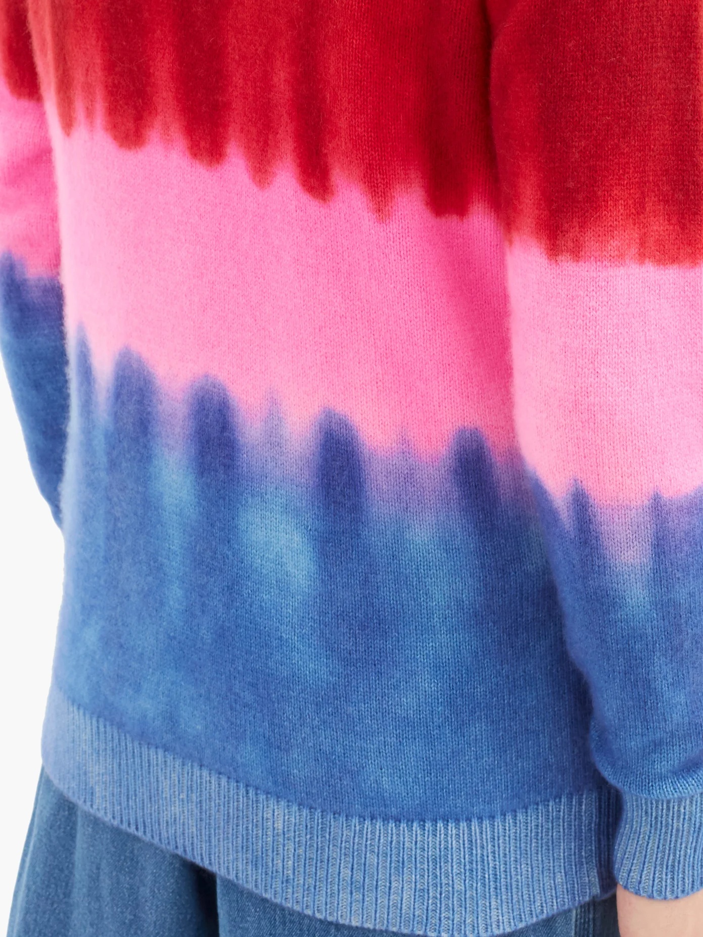 Gradient tie-dye cashmere sweater - 3