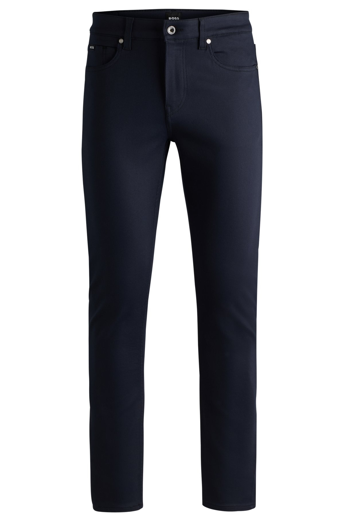 SLIM-FIT JEANS IN DARK-BLUE PERFORMANCE-STRETCH DENIM - 1