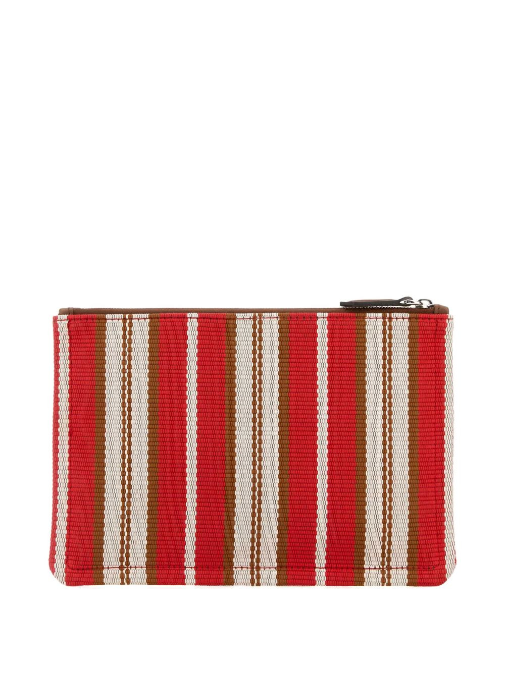 small striped canvas clutch - 2