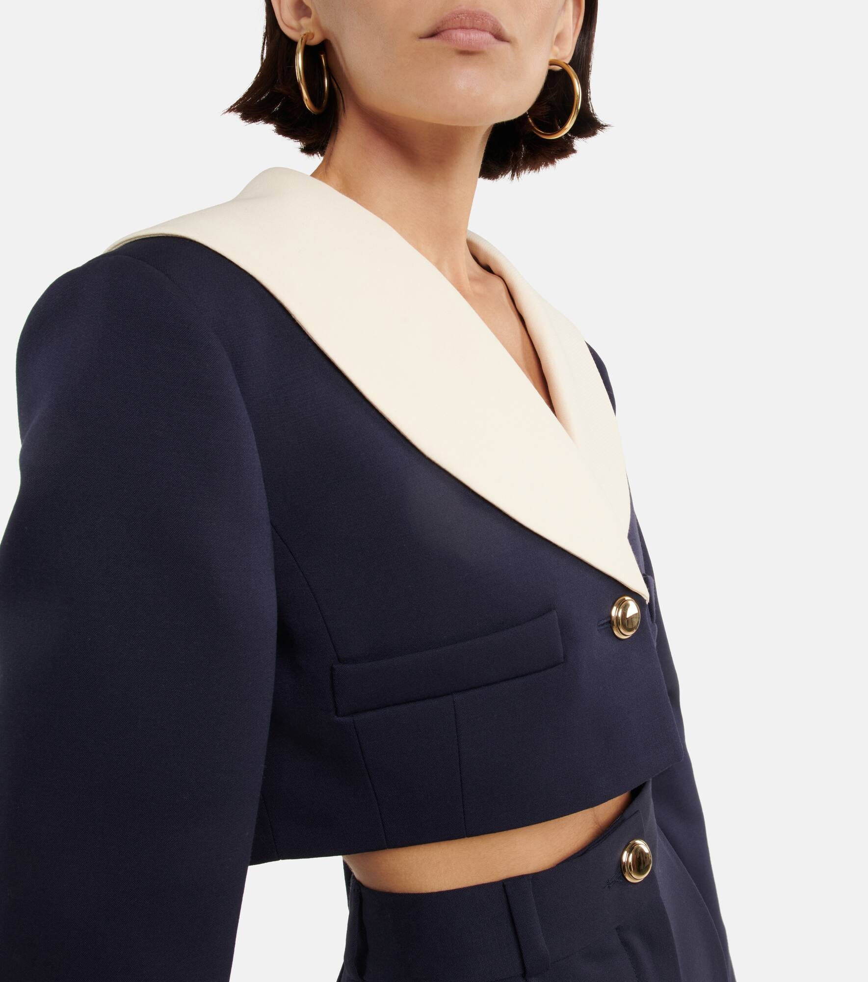 Crop wool jacket - 5