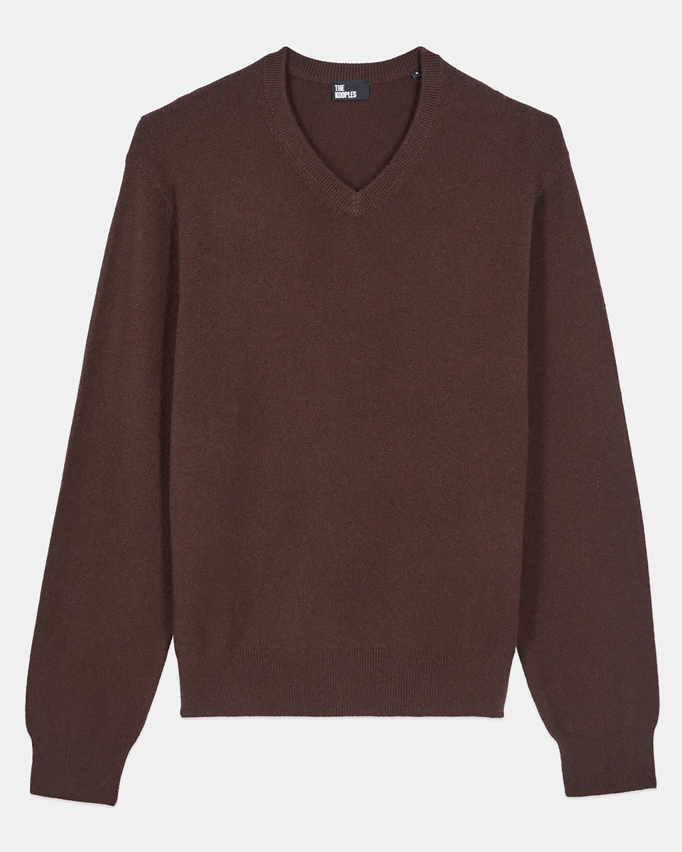 BROWN CASHMERE SWEATER - 1