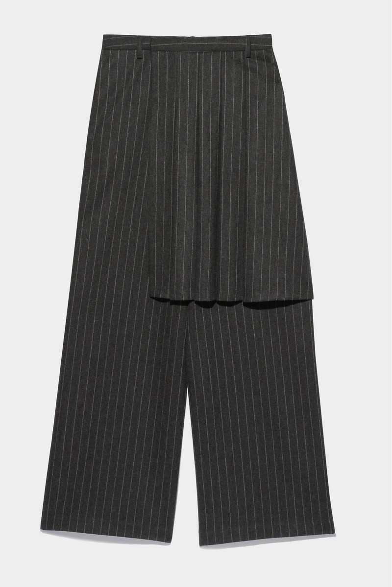 KILTED TROUSER - GREY PINSTRIPE 1