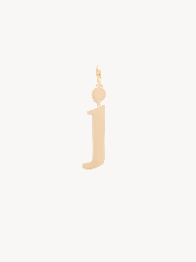 ALPHABET LETTER J CHARM IN BRASS 1