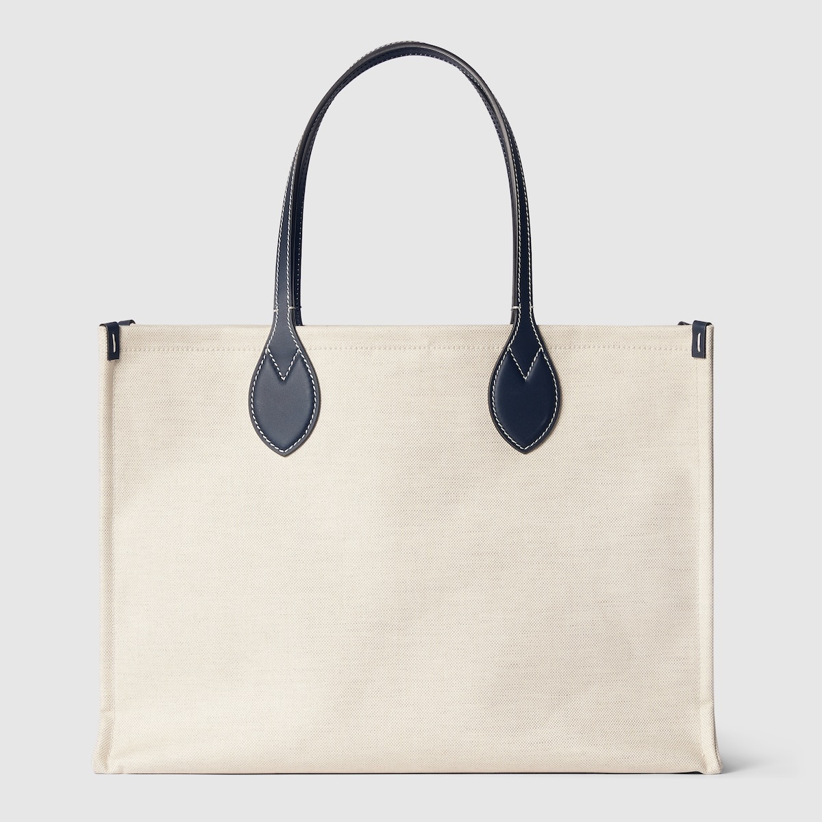 トートバッグ Gucci Medium Tote Bag In Printed Canvas GUCCI Canvas Calfskin Logo Print Medium Tote Bag Brown
