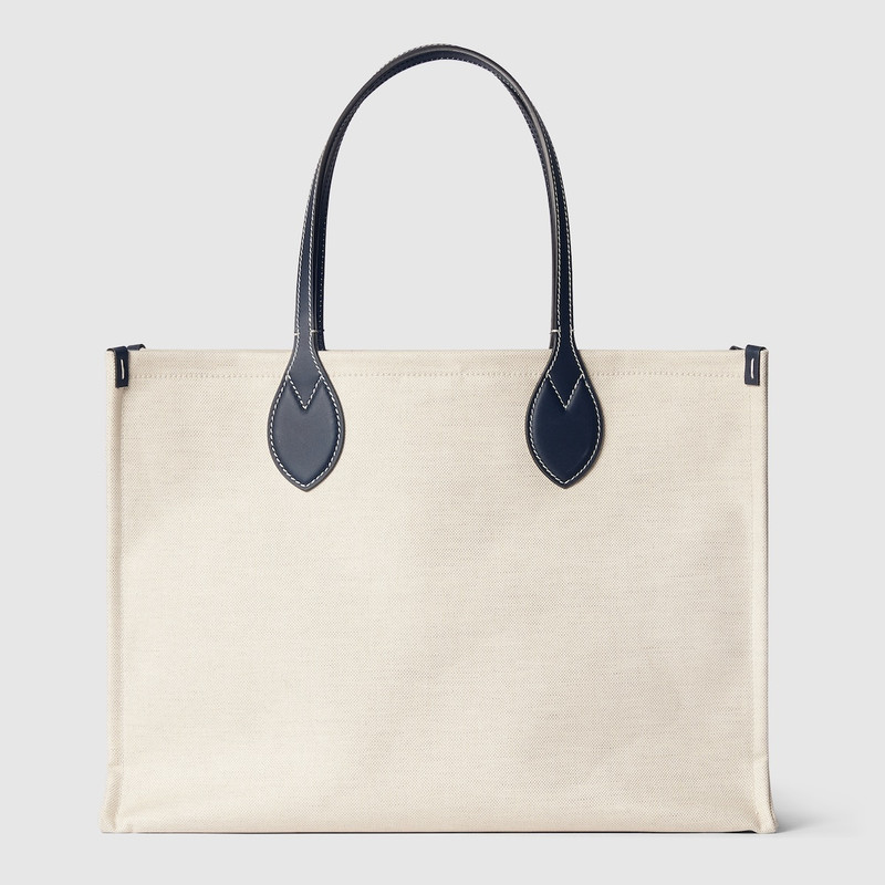 Medium tote bag with Gucci print 6