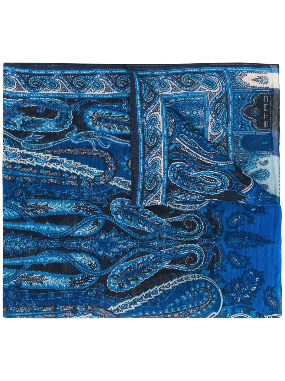 paisley-print logo scarf - 1