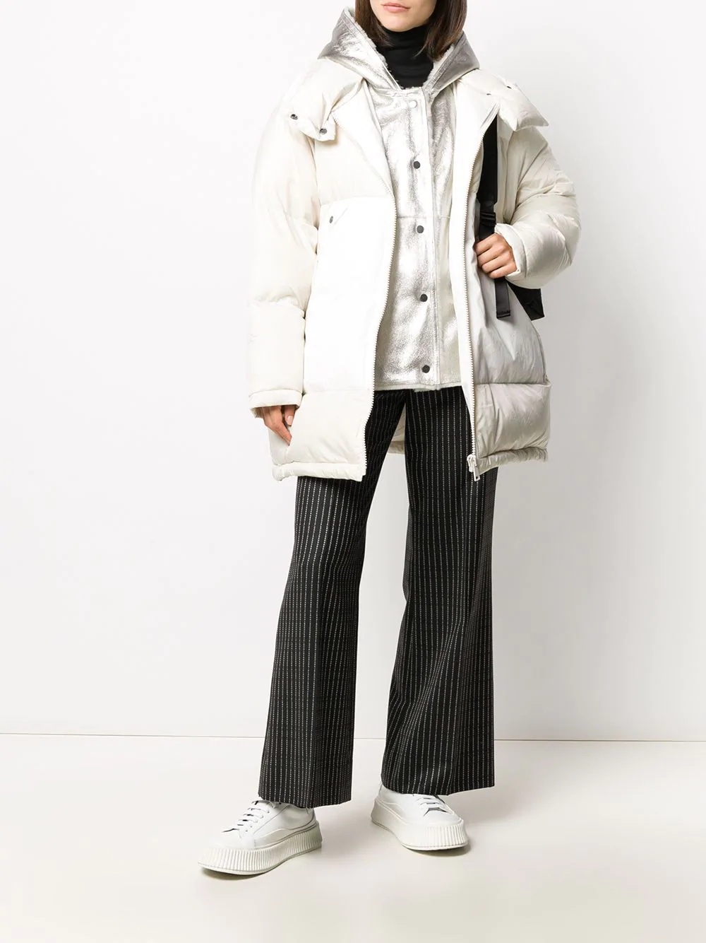 oversized shearling lined parka - 2