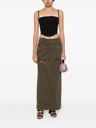 Blumarine mid-rise cotton maxi skirt outlook