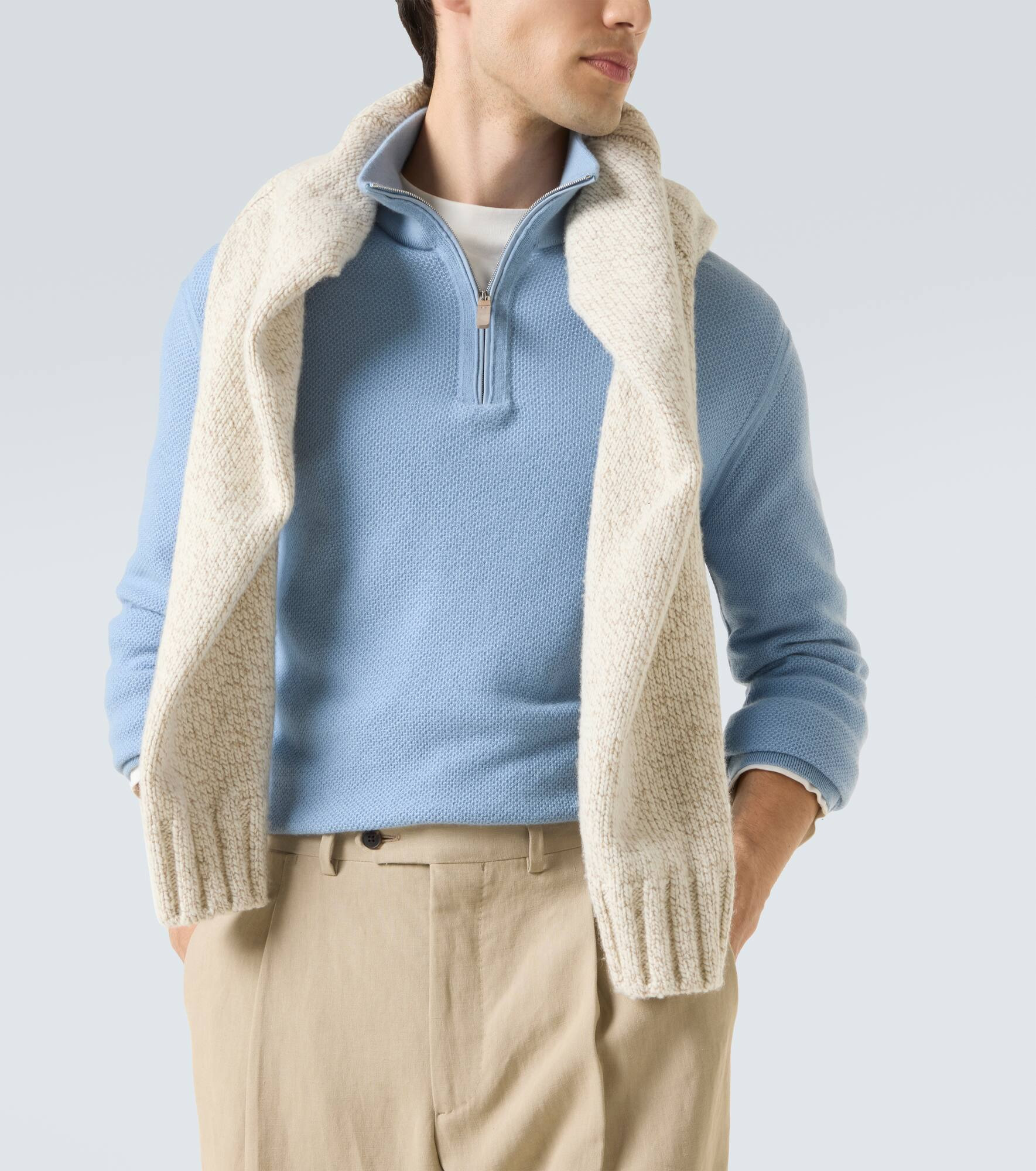 Cashmere mockneck sweater - 5