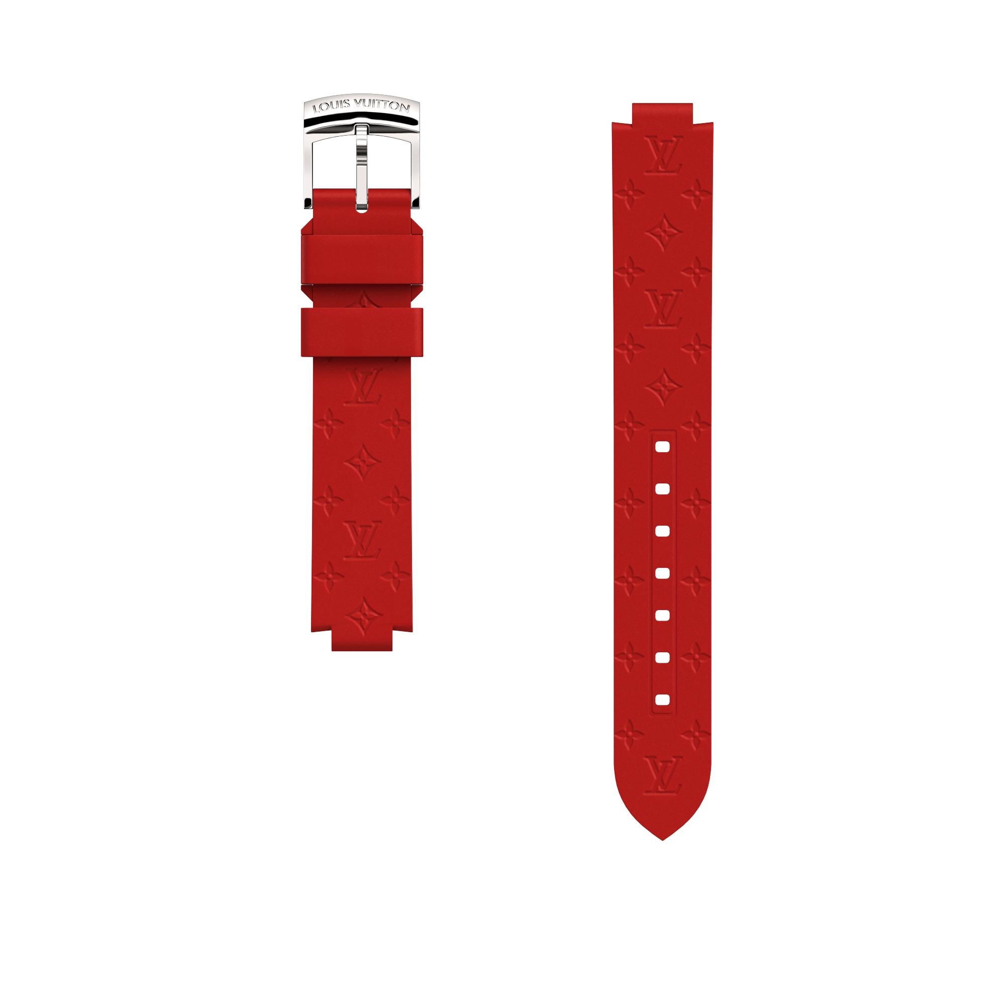 STRAP TAMBOUR RUBBER RED S/S - 1