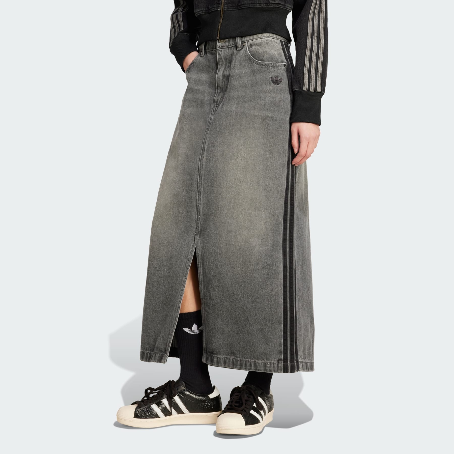Adicolor 3-Stripes Denim Pencil Skirt - 2