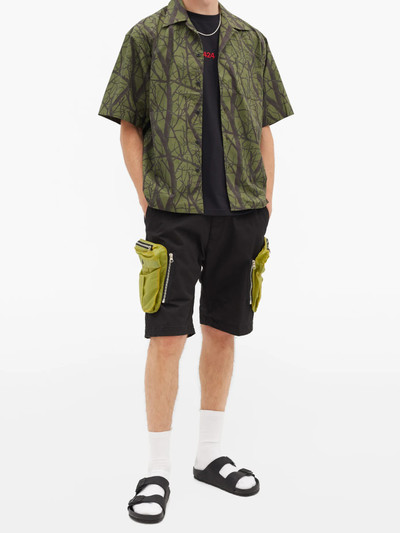 John Elliott Practice tree-print cotton-poplin shirt outlook