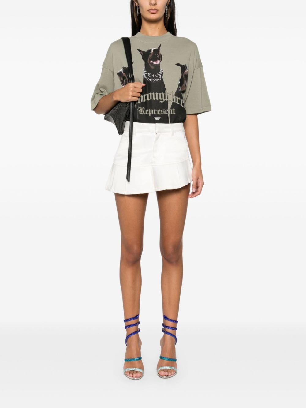 logo-plaque mini skirt - 2