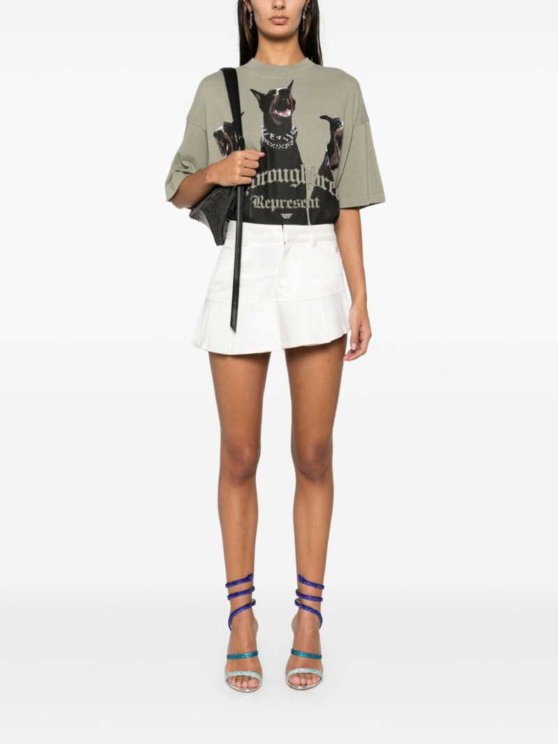 GCDS logo-plaque mini skirt outlook