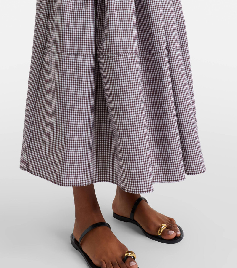 Solinas gingham cotton-blend midi skirt 5