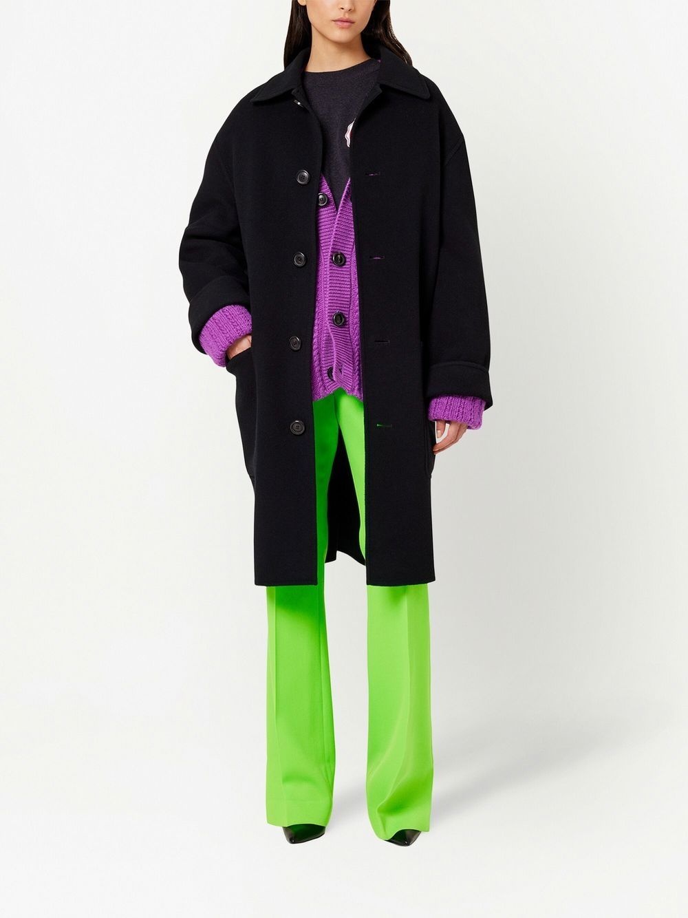 single-breasted car coat - 3