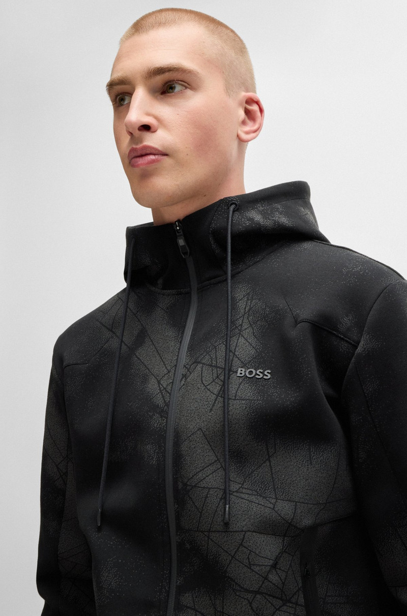 ZIP-UP HOODIE WITH DECORATIVE REFLECTIVE ARTWORK 3