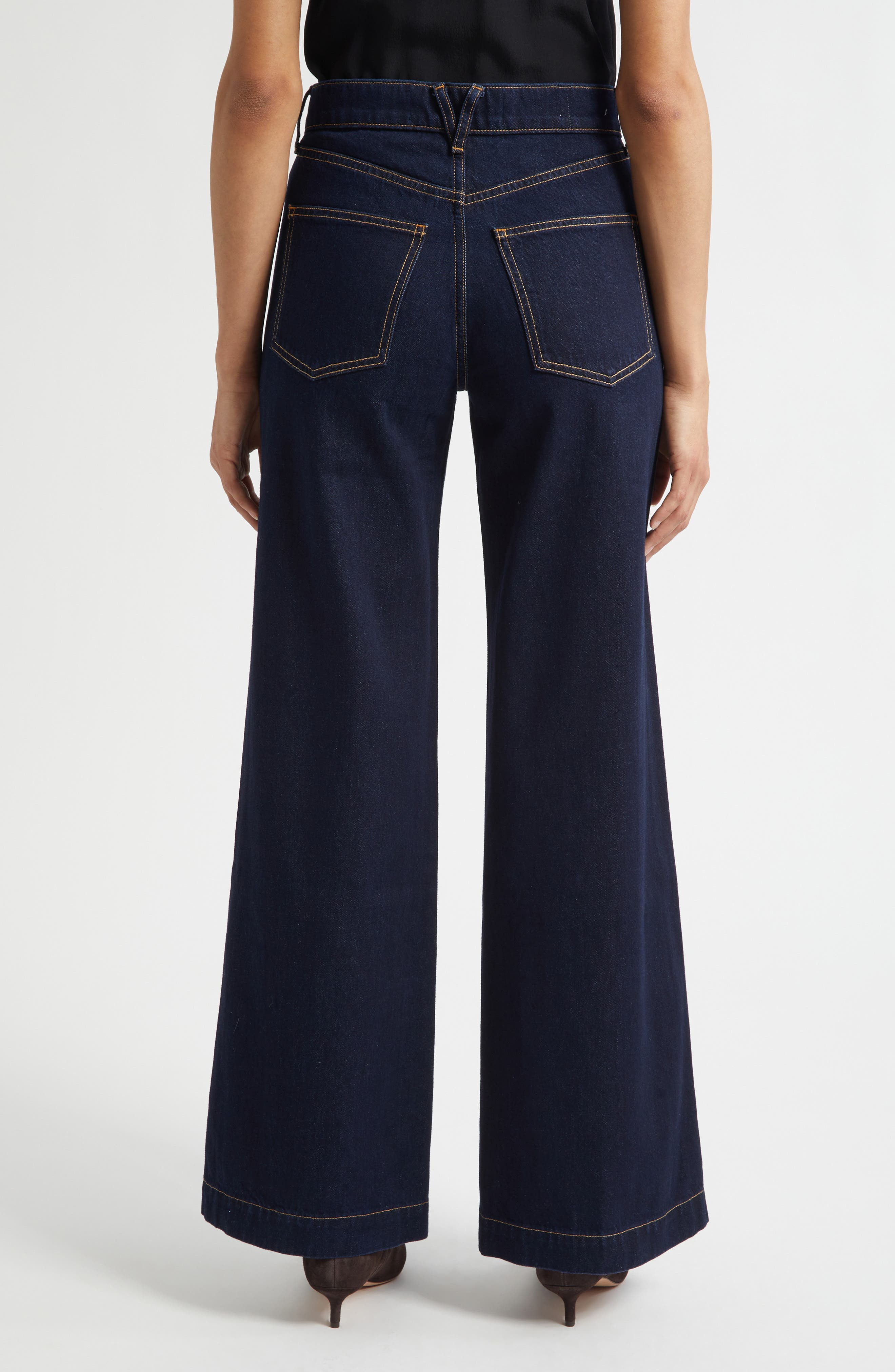 Veronica Beard Kasey Wide Leg Jeans in Indigo Rinse at Nordstrom - 3