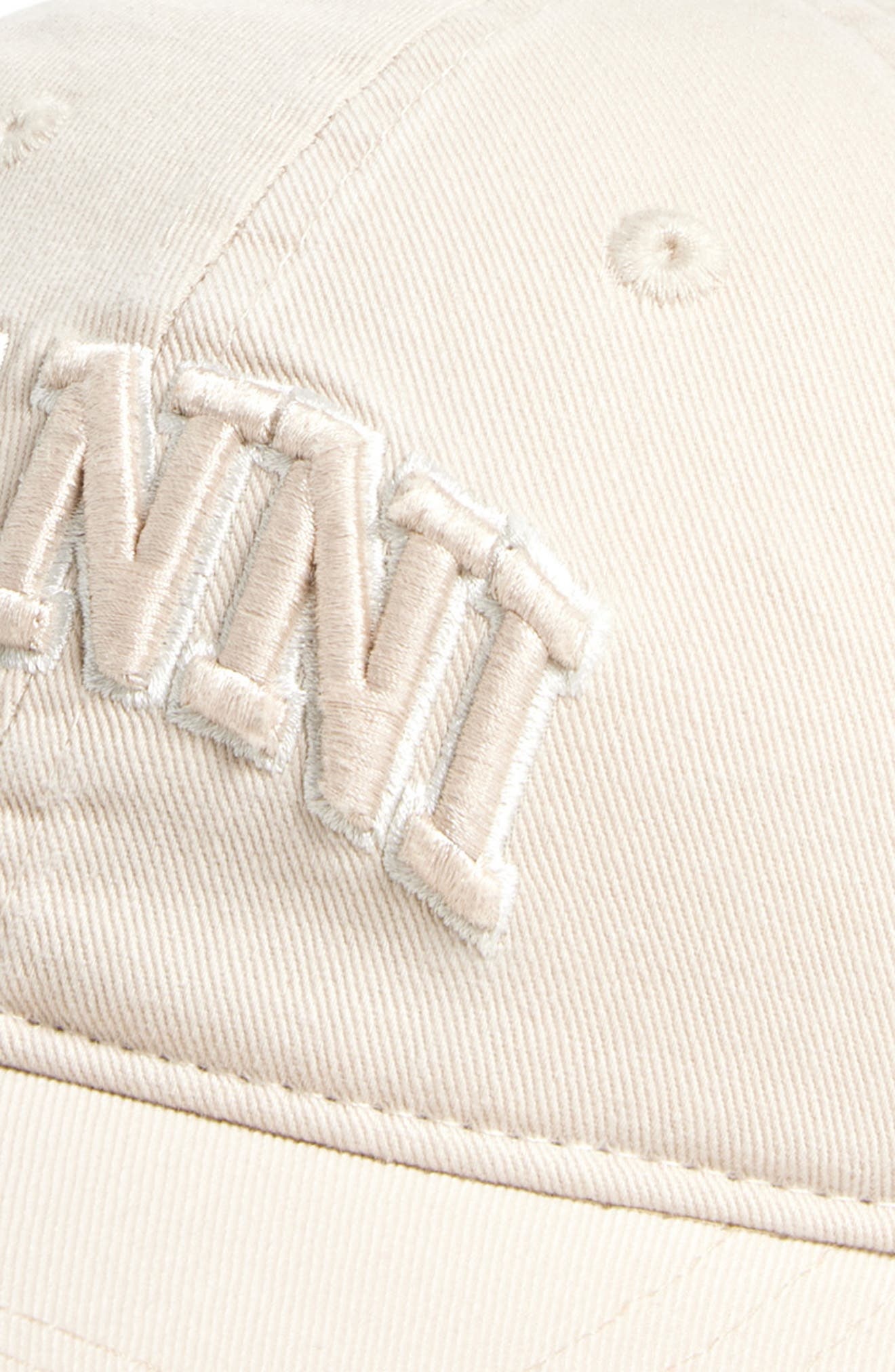 Ganni Washed Cotton Canvas Baseball Cap in Egret at Nordstrom - 3