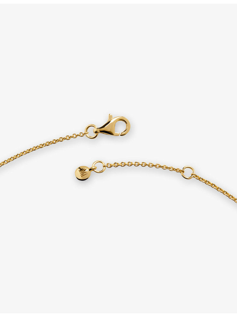 Odyssey Pebbled 18ct Yellow-Gold Vermeil and Aquamarine Chain Bracelet 4