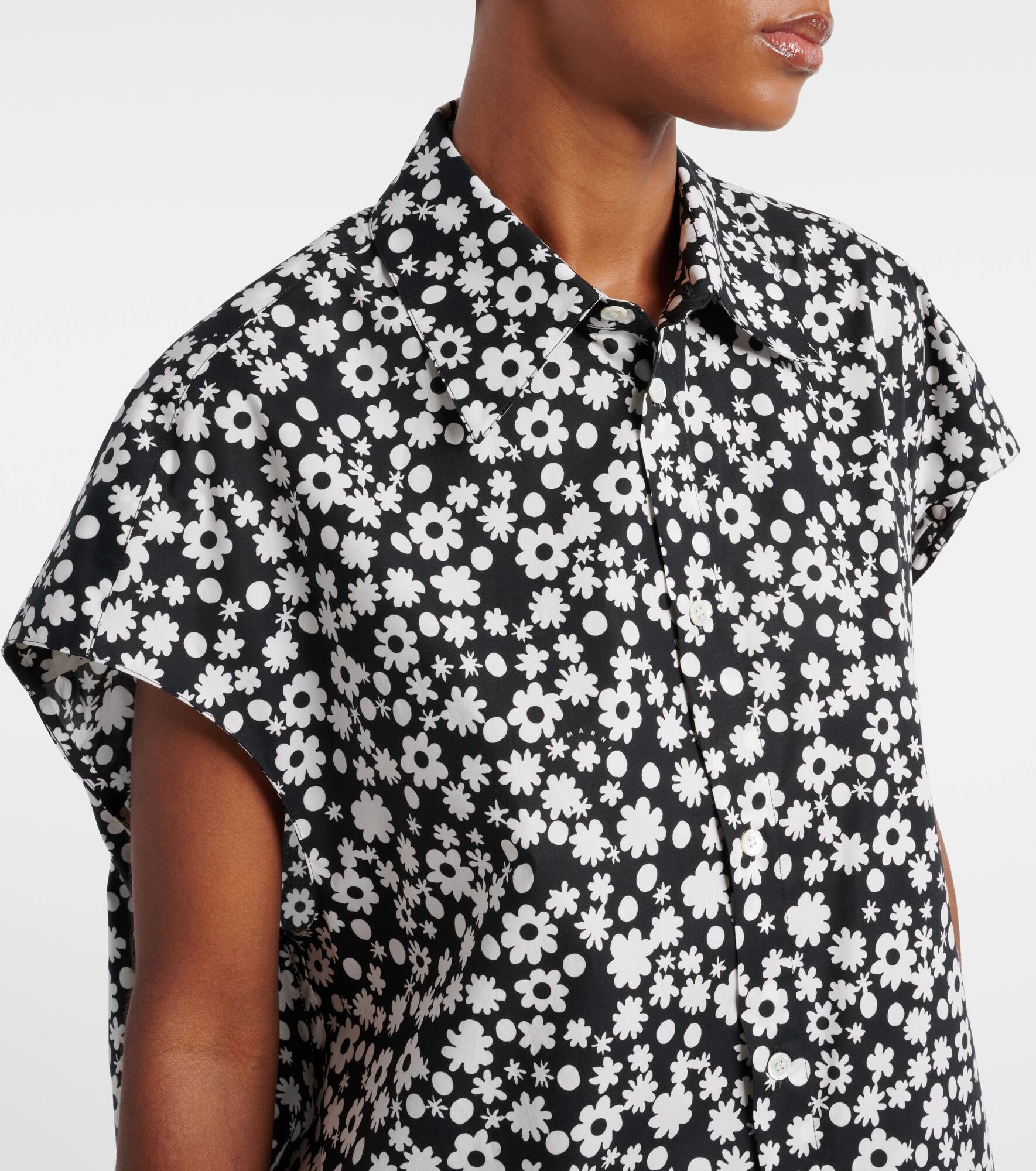 Printed cotton poplin shirt - 4