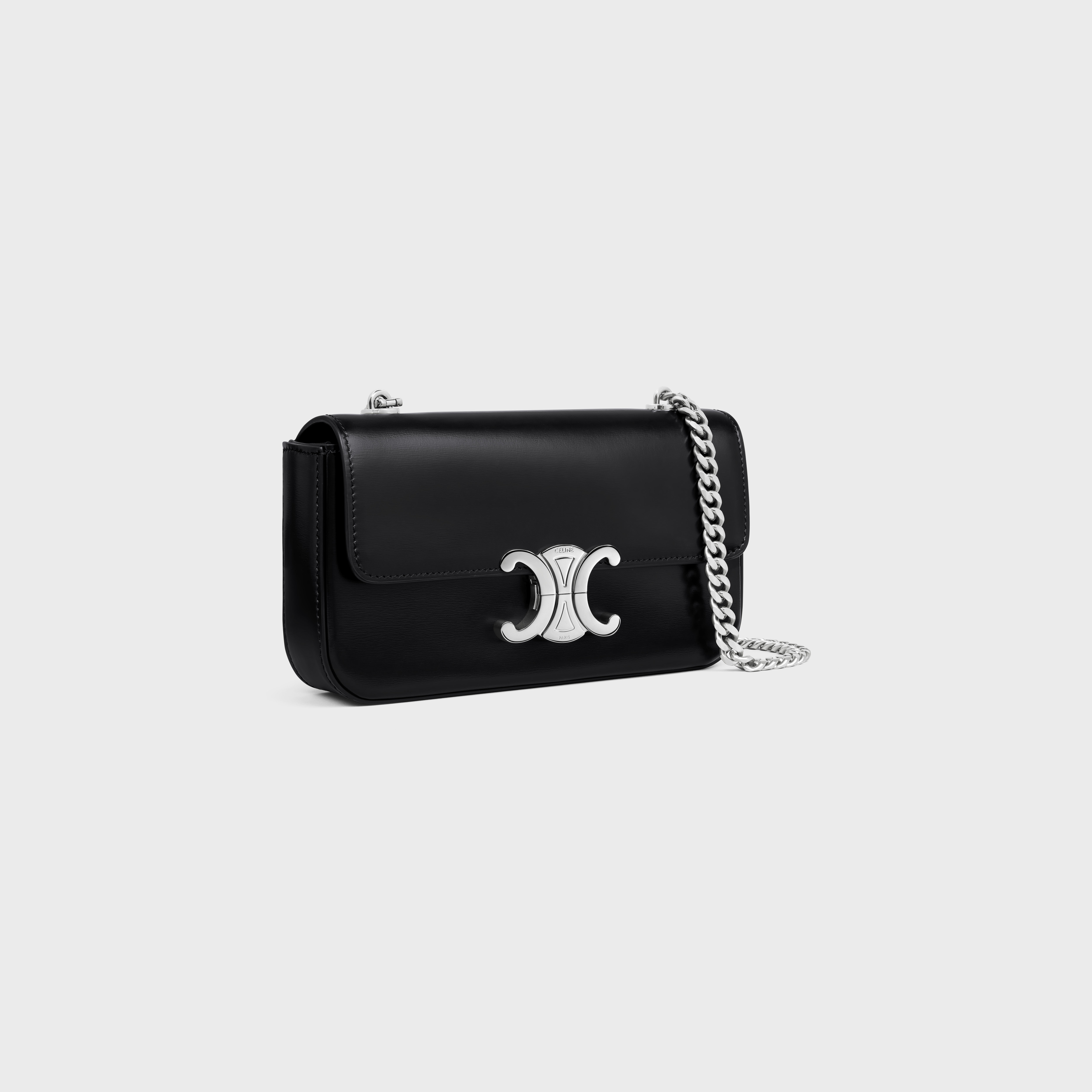 CHAIN SHOULDER BAG CLAUDE in shiny calfskin - 2