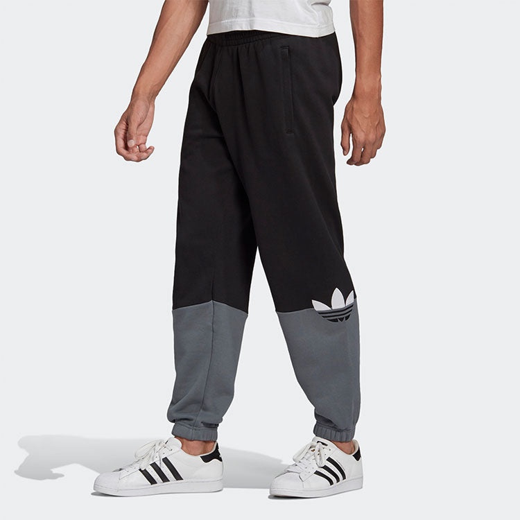 adidas originals logo Splicing Bundle Feet Sports Pants Black GN3445 - 2