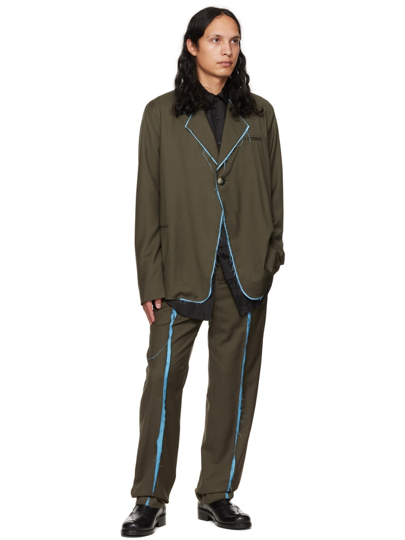 EDWARD CUMING Khaki Peek-A-Boo Trousers outlook