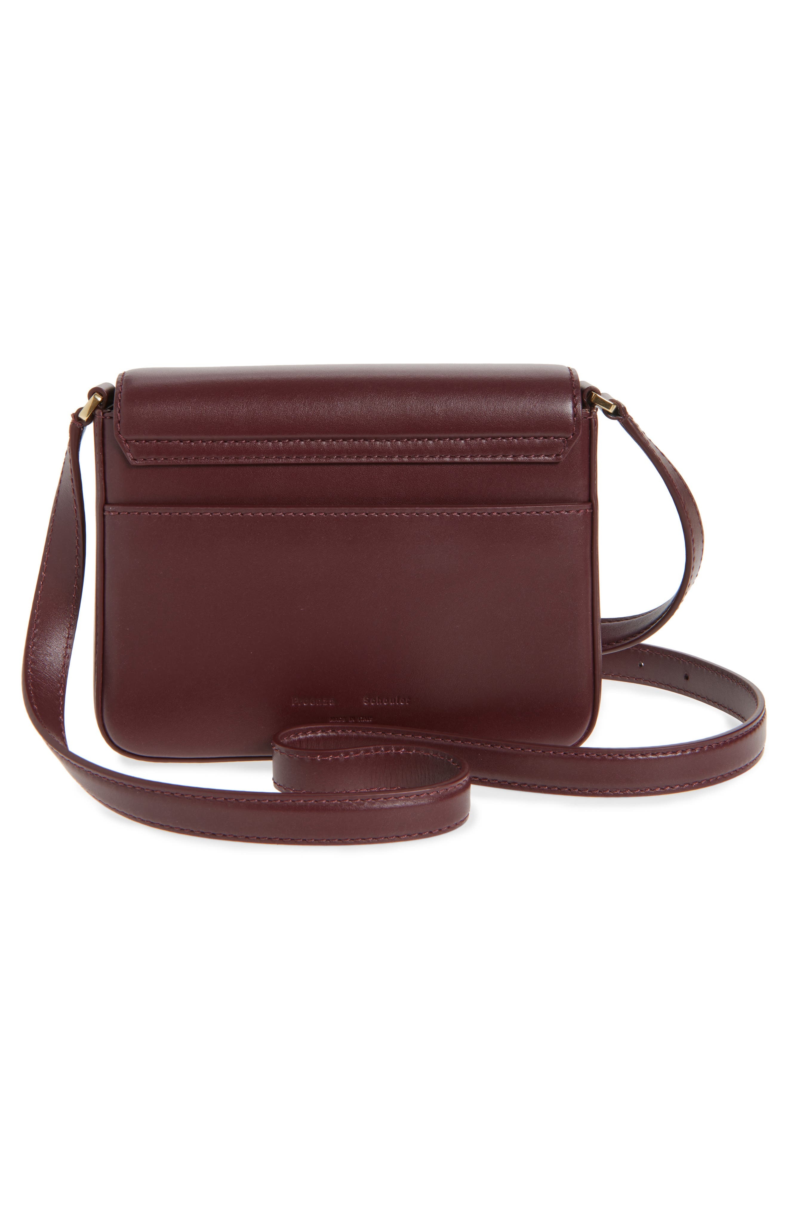Proenza Schouler Box Leather Shoulder Bag in Dark Red at Nordstrom - 4