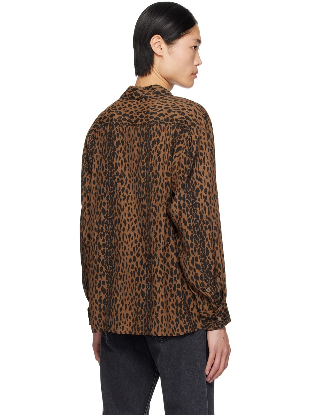 Brown Open Collar Shirt - 3