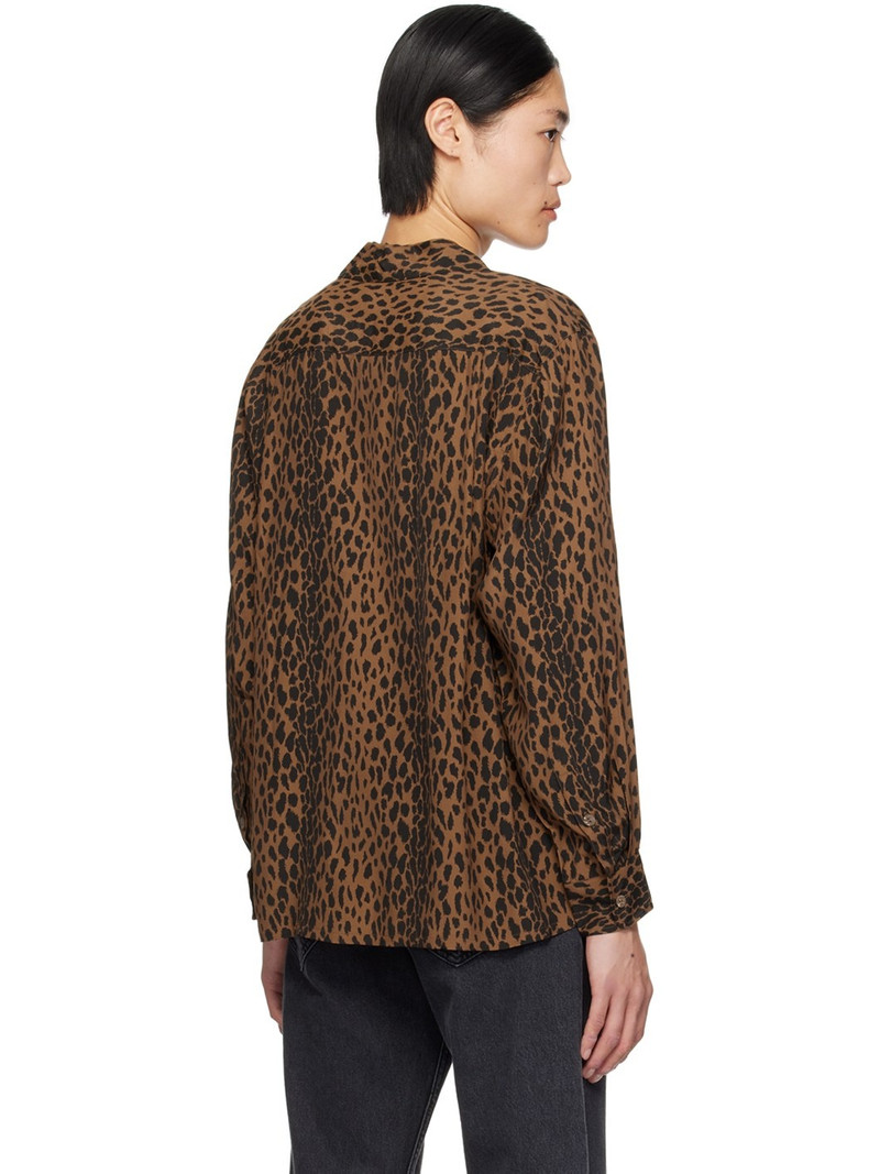 Brown Open Collar Shirt 3