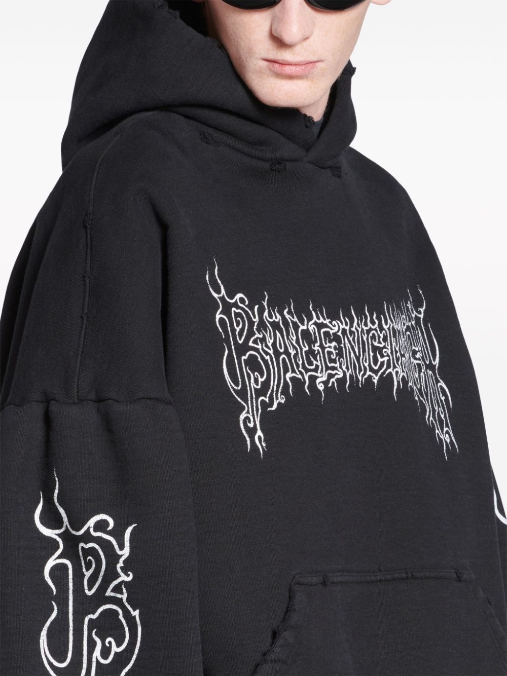 Darkwave logo-print hoodie - 5