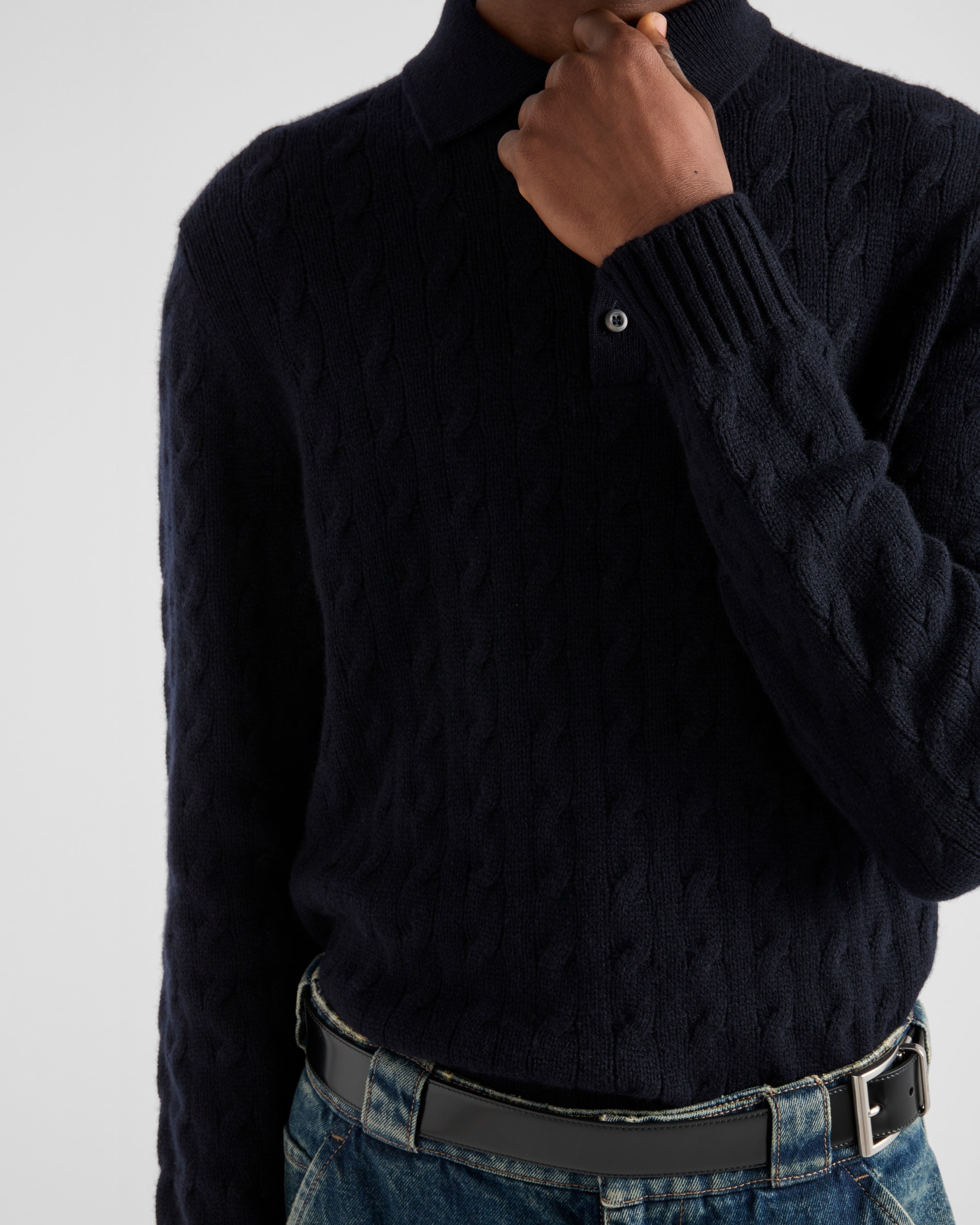 Cashmere polo shirt - 3