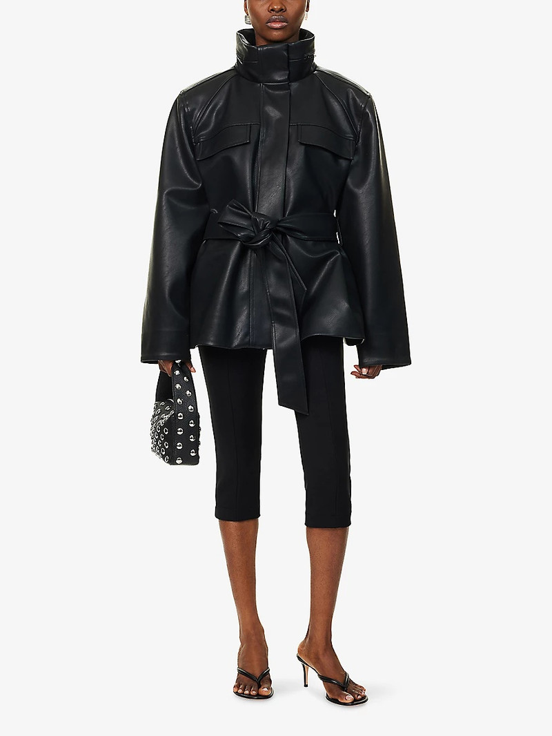 CAMILLA AND MARC Parity Belted Faux-Leather Jacket outlook