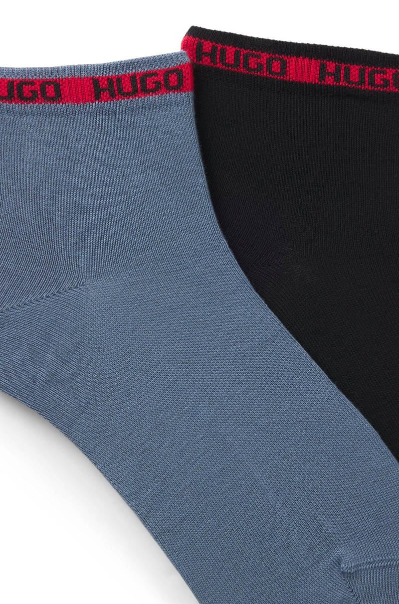 HUGO TWO-PACK OF LOGO-TAPE SOCKS IN A SHORT LENGTH outlook