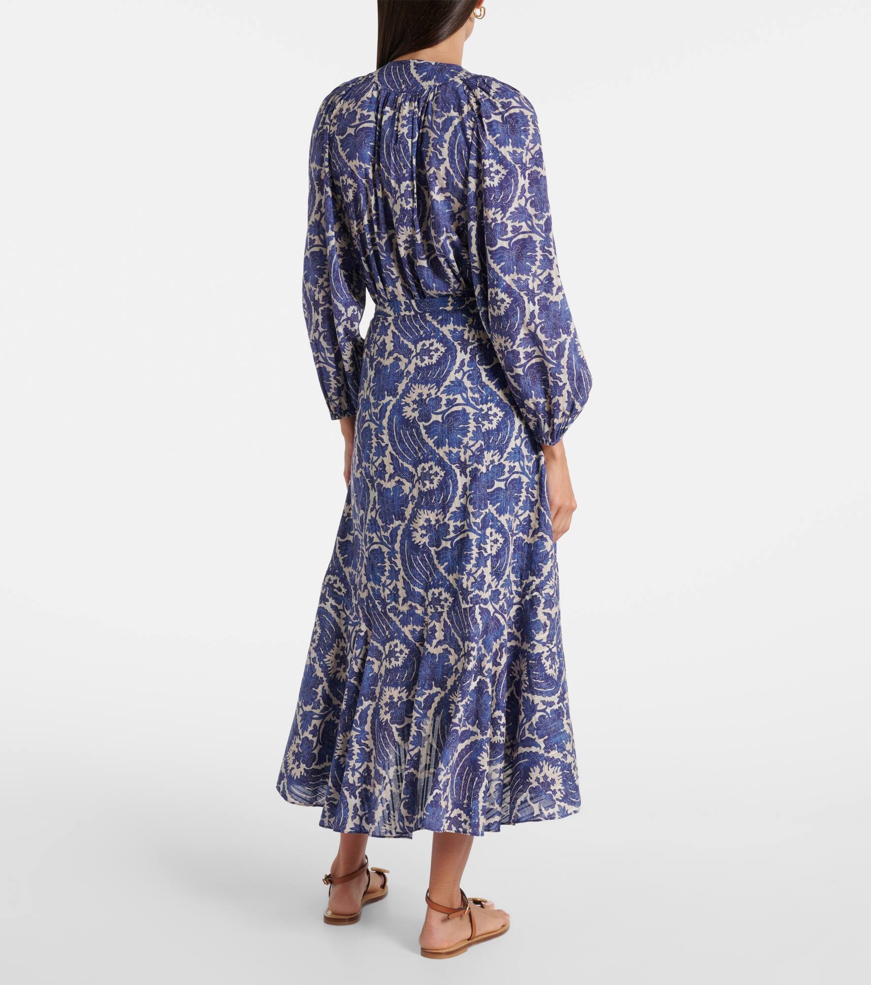 Sabina printed cotton-blend maxi skirt - 3