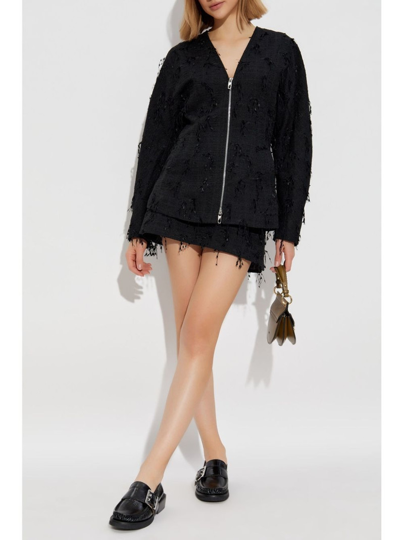 GANNI tweed blazer outlook