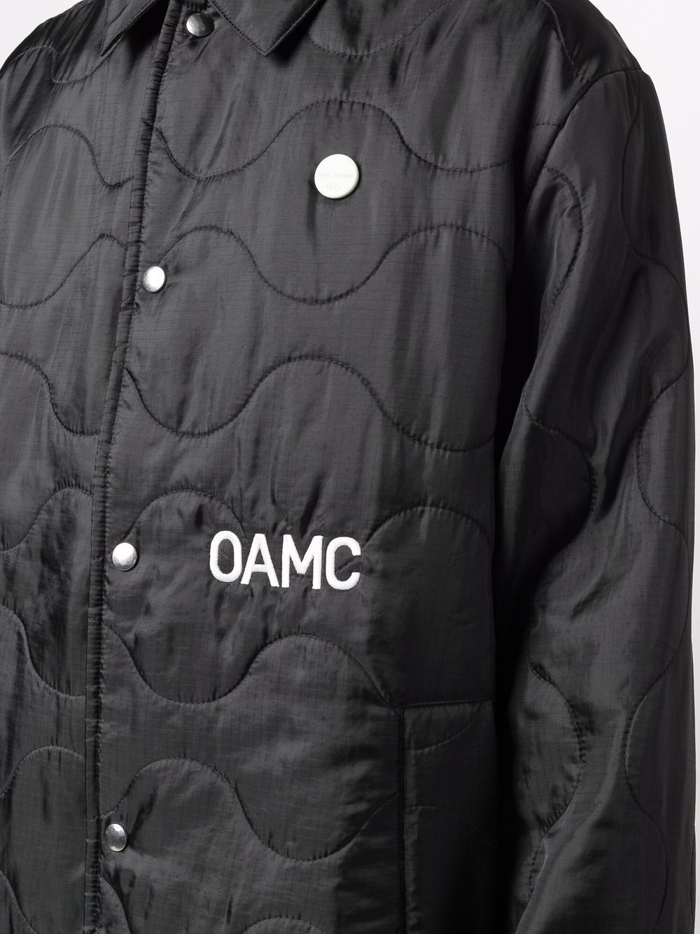 quilted logo-print coat - 5