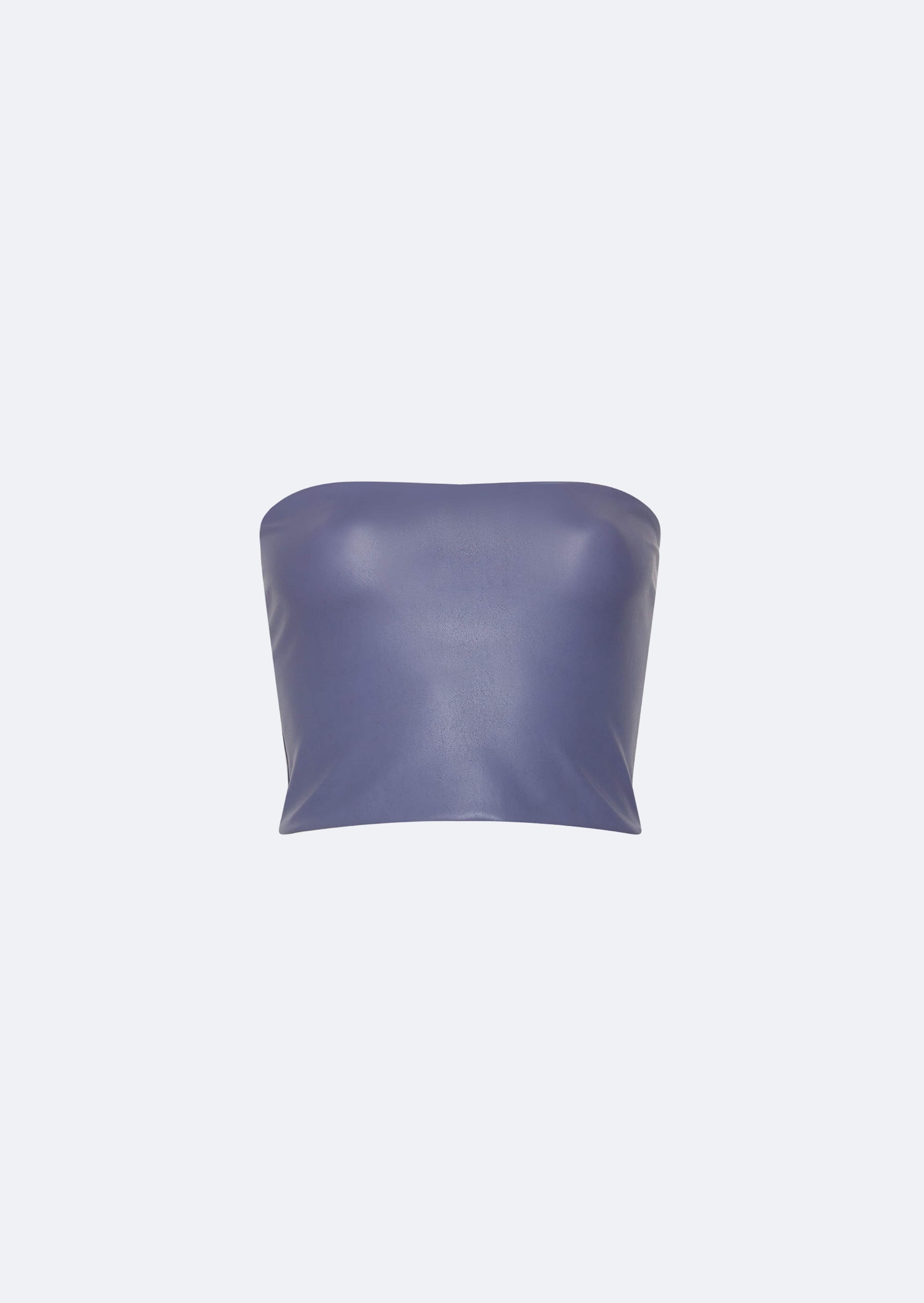 Faux Leather Tube Top - 1