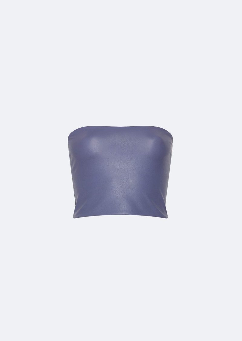Faux Leather Tube Top 1