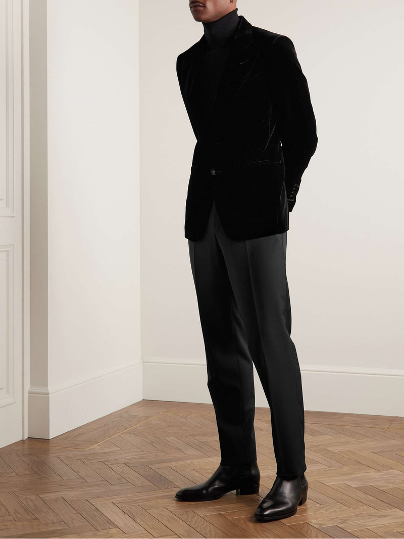 ZEGNA Straight-Leg Satin-Trimmed Wool and Mohair-Blend Tuxedo Trousers outlook